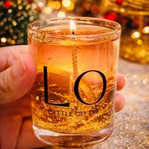 LO Scented Candle with Gold Accents